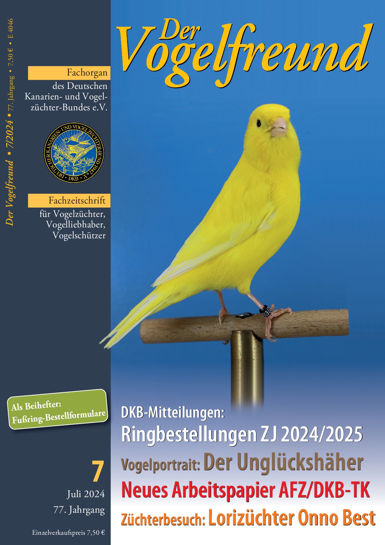 Der Vogelfreund Juli 2024 - vogelbund.de